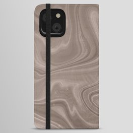 Taupe Swirl Marble iPhone Wallet Case