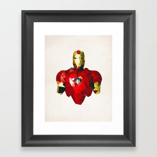Polygon Heroes - Iron Man Framed Art Print