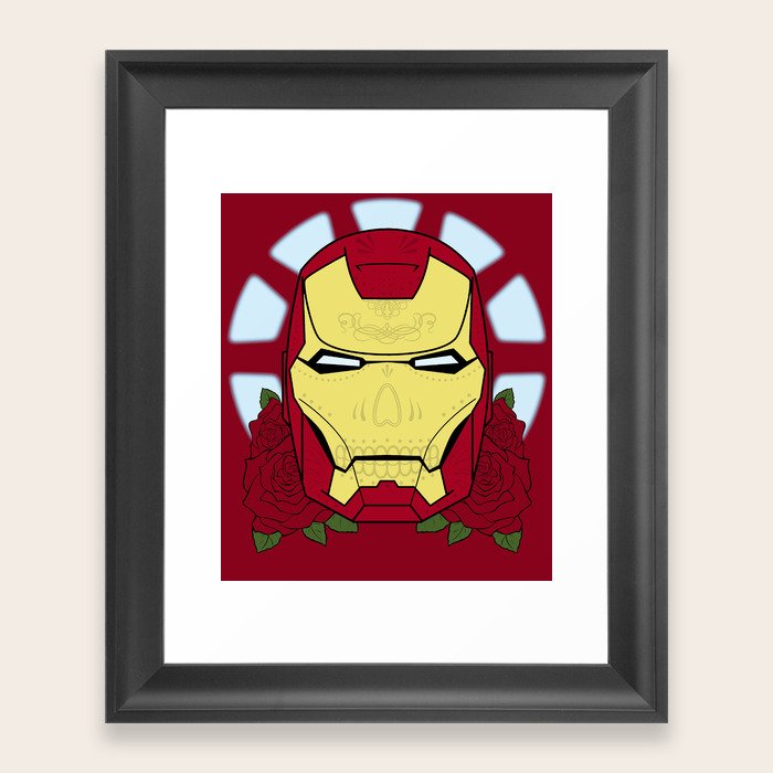 Day Of The Dead Iron Man Framed Art Print By Printsbygabriel Society6