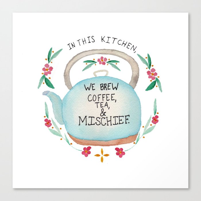 Brewing Mischief Kettle Canvas Print