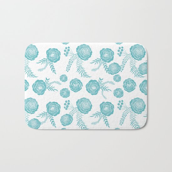 Peony Pattern Island Paradise Bath Mat