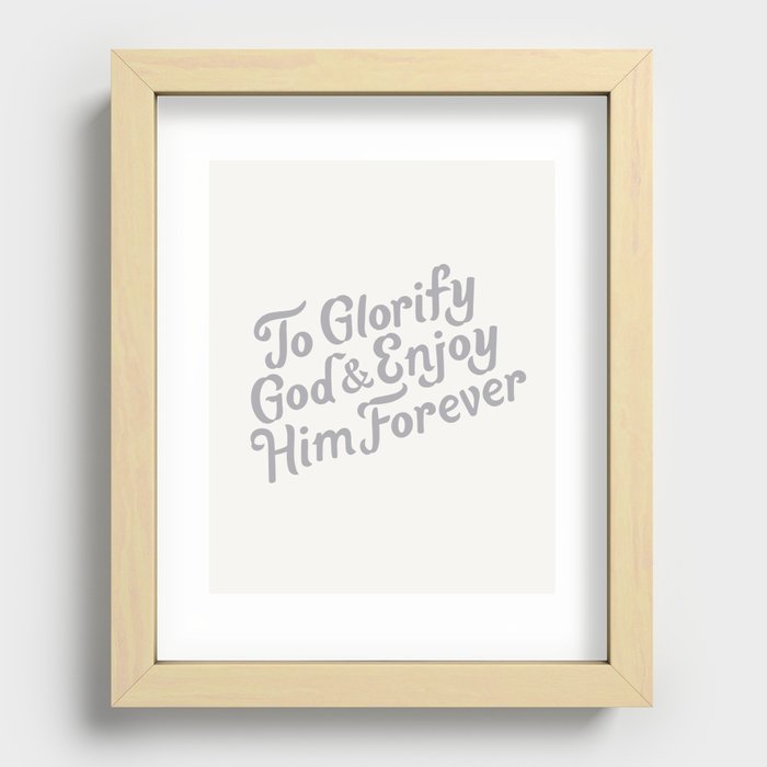 Gray Glorify God Type Quote Recessed Framed Print