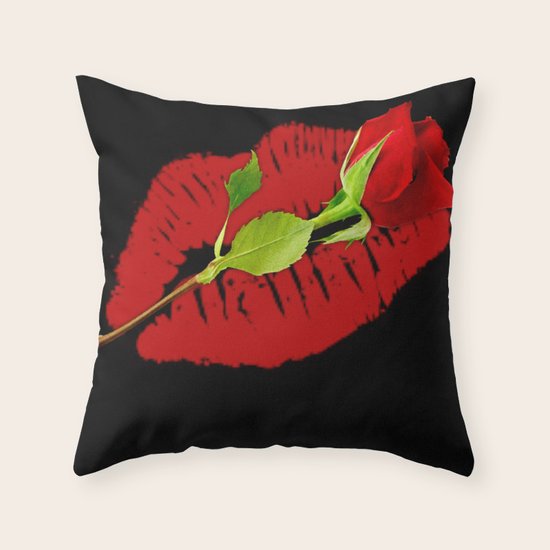 Kiss Throw Pillow