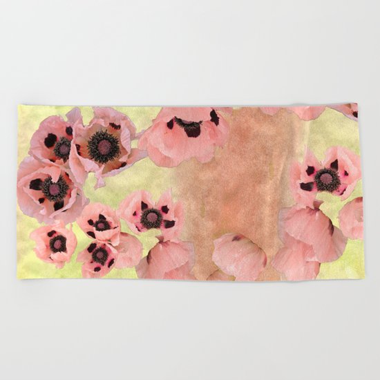 Poppy fever Beach Towel