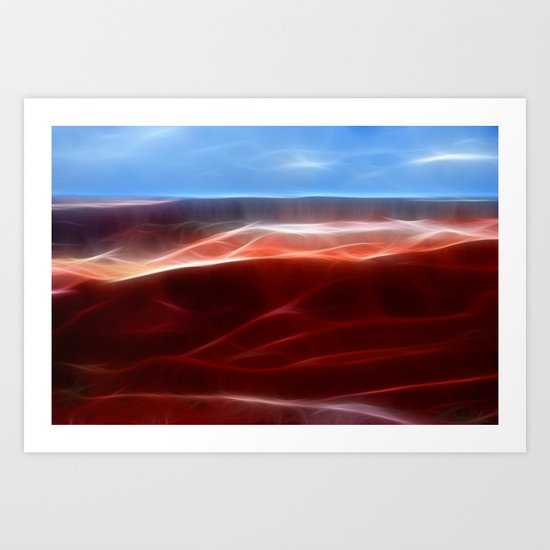 Artistic red Desert Art Print