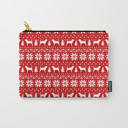 Bloodhound Silhouettes Christmas Holiday Pattern Carry-All Pouch