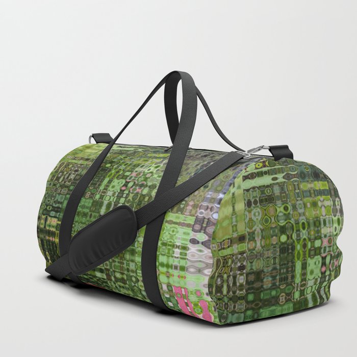 Colour Through Pattern Green Duffle Bag