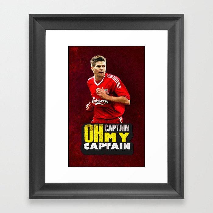 Steven Gerrard: O Captain, My Captain Framed Art Print