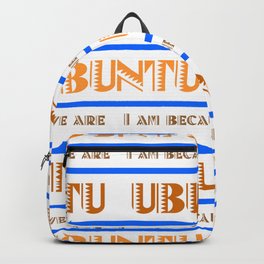 Ubuntu Unity In Swahili White Background And Brown Text Backpack | Culture, Brown, English, Inspiration, Language, Study, Positive, Text, Pattern, Funny 
