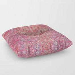 Pink Vintage Antique Oriental Traditional Moroccan Original Artwork Floor Pillow