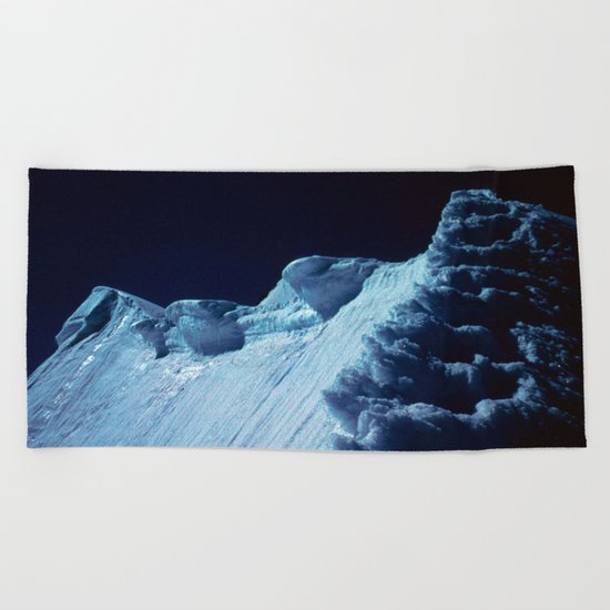 NATURE'S WONDER #2 - Glacier in the dark #art #society6 Beach Towel