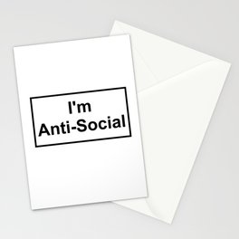 i'm anti social Stationery Card