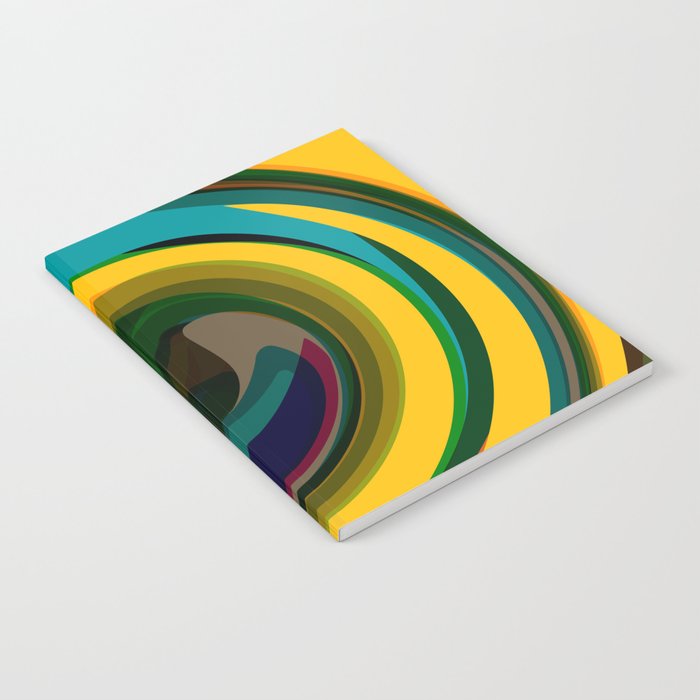 Colorful swirl illustration. Notebook