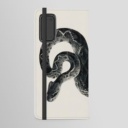 Snake 2 symmetry, collection, black and white, bw, set Android Wallet Case