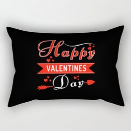 Greetings Typography Hearts Day Valentines Day Rectangular Pillow