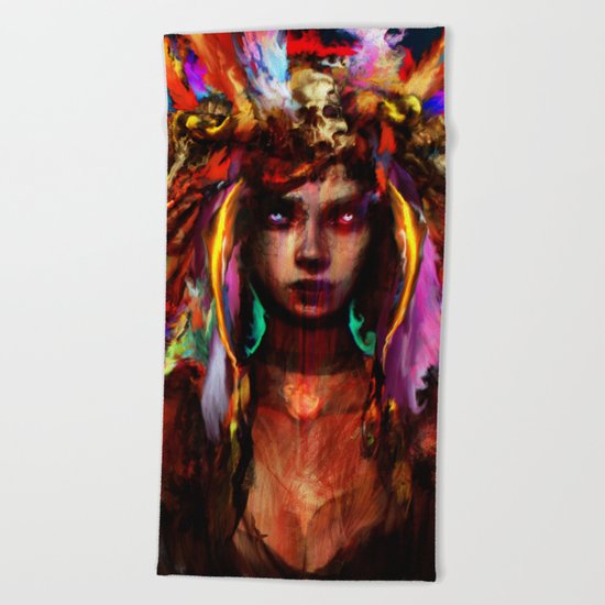 native girl Beach Towel