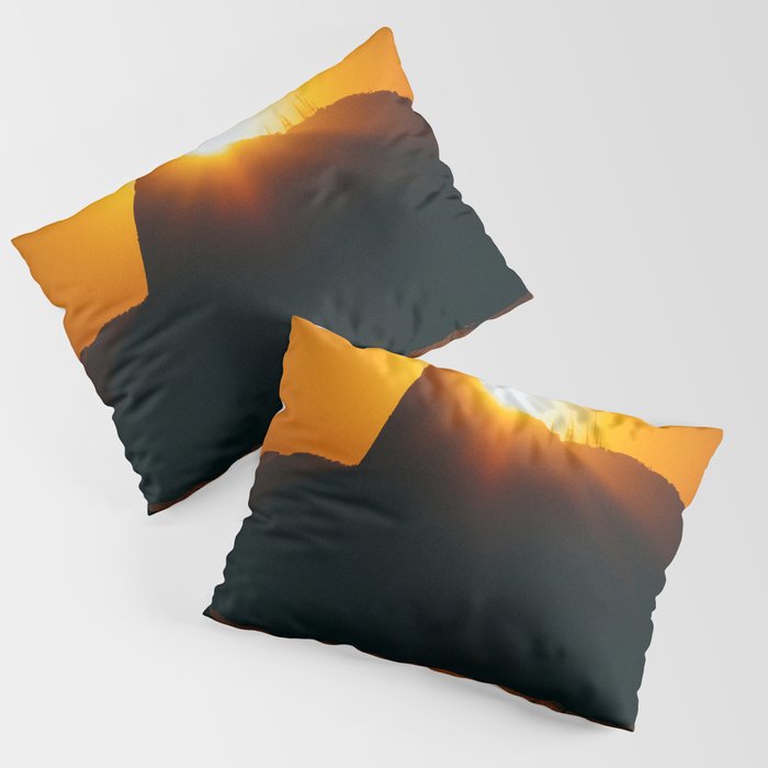 Brazil Photography - Sunset Behind Christ The Redeemer Pillow Sham