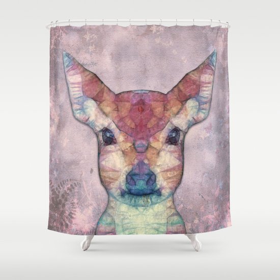 Abstract Fawn Shower Curtain