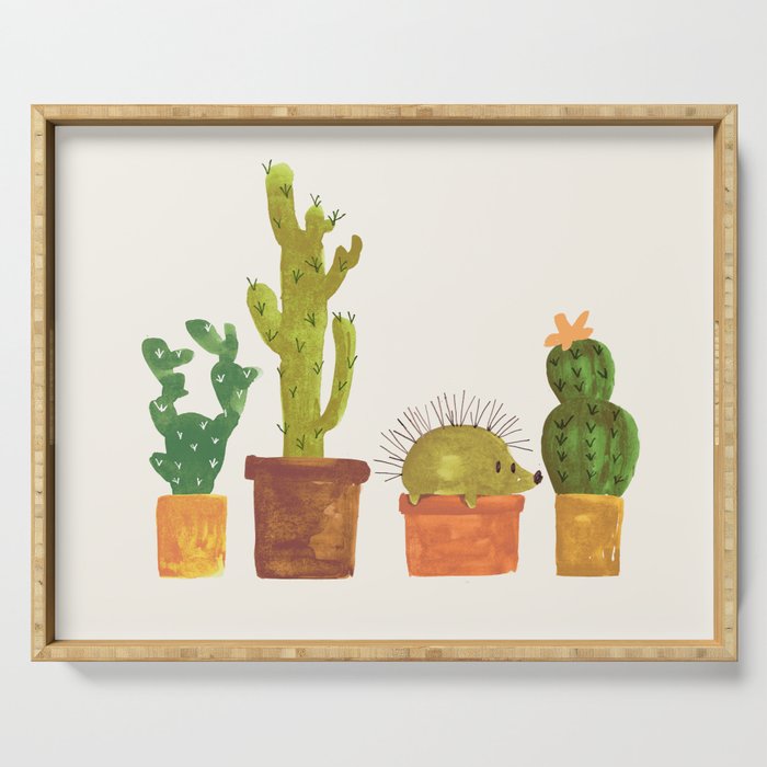 Hedgehog and Cactus (incognito) Serving Tray