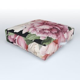 Peony Power Outdoor Floor Cushion | Summer, Floral, Style, Fashion, Girly, Flowers, Fun, Pattern, Pretty, Beautiful 