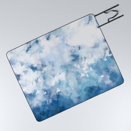Watercolor Cloud Art Picnic Blanket
