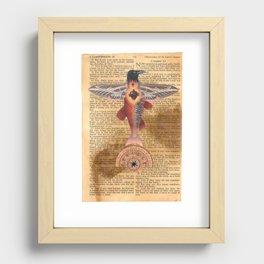 Sacred Heart Crow Recessed Framed Print