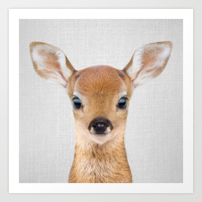Baby Deer Colorful Art Print By Galdesign Society6