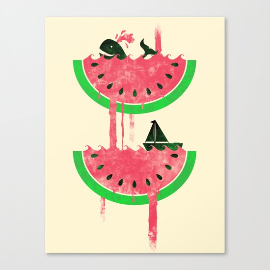 Watermelon falls Final Canvas Print