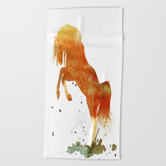 HORSES -Wild mountain pony Beach Towel