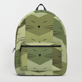 Pixie Cat Shades of Green Backpack