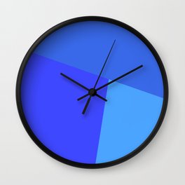 dégradé trapèze bleu roi Wall Clock