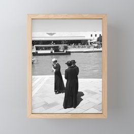 Priests with gelato Framed Mini Art Print