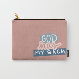 God Has My Back - pink Carry-All Pouch