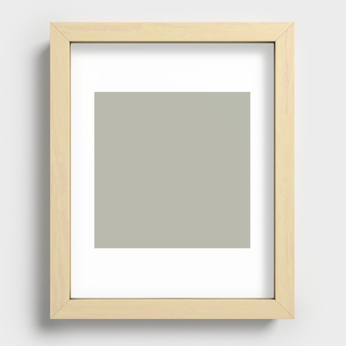 Shell Walk Gray Recessed Framed Print