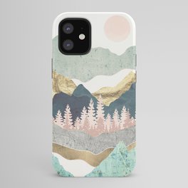 Summer Vista iPhone Case | Nature, Watercolor, Aqua, Summer, Travel, Green, Pink, Vista, Landscape, Blue 