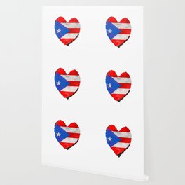 I Love Puerto Rico - Puerto Rican Flag Art Wallpaper