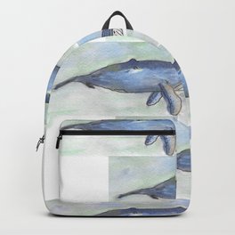 Blue Whale Sky  Backpack | Watercolor, Whale, Blue, Paint, Painting, Ocean, Marine 