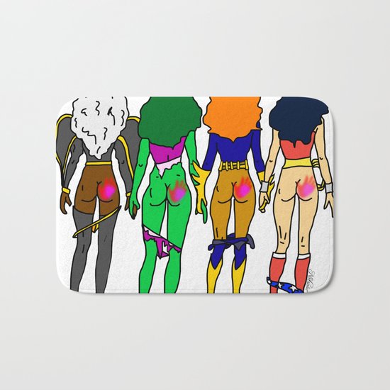 Superhero Love 2 - Foursome Bath Mat