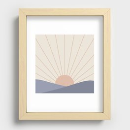 Morning Light - Blue Recessed Framed Print