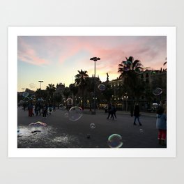 Bubbles in Barcelona 1 Art Print
