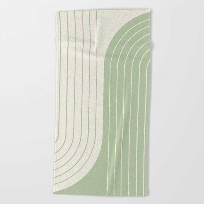 Two Tone Line Curvature XVI Beach Towel