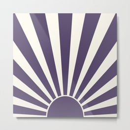 Violet retro Sun design Metal Print