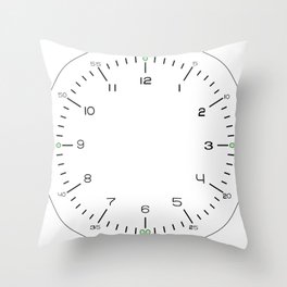 Minimalist Bauhaus Clock Throw Pillow