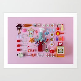 Miniature Collage: Cooking Art Print