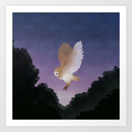 Flight - Owl Illustration Art Print