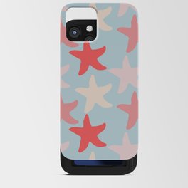Starfish Pattern in Pastel Beach Colors iPhone Card Case