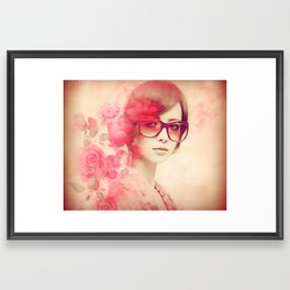 Dreamy Flower Girl Framed Art Print