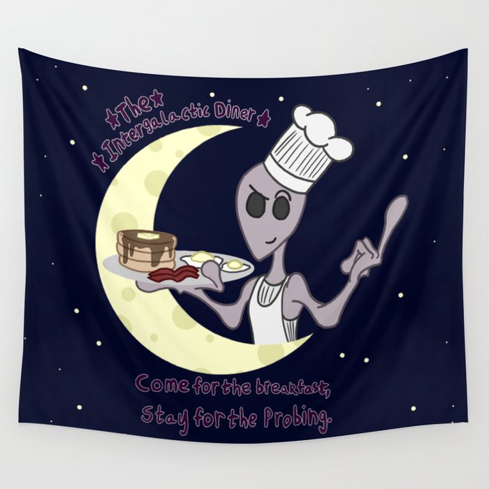 The Intergalactic Diner Wall Tapestry By Mattwydick Society6