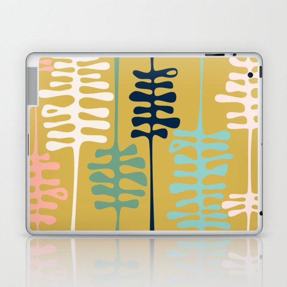 Abstract jungle - mustard Laptop & iPad Skin