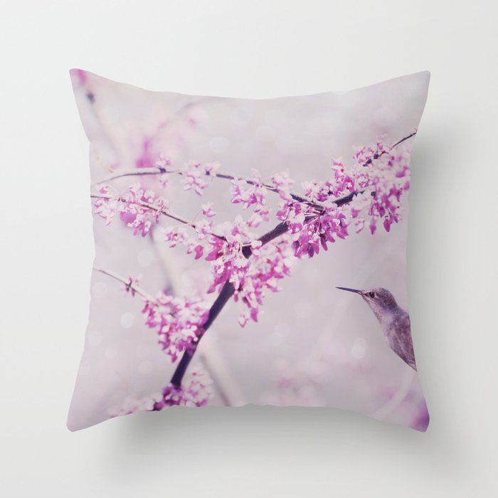 Pink Dreams    (Hummingbird) Throw Pillow
